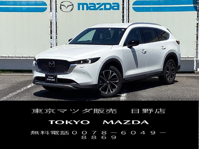 マツダ ＣＸ－８ ＸＤ　グランドジャーニー　元弊社試乗車　特別仕様車　セカンドシートベンチシートワンタッチウオークイン機構　シートグレージュクロス　グロスブラックカラードドアミラー　ルーフレール　ハンズフリー機能付パワーリフトゲート