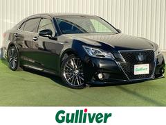 クラウンハイブリッド アスリートG 禁煙車 プリクラッシュ 純正8インチナビ パノラミックビューモニター ブラックレザーシート シートヒーター ベンチレーション パワーシート 革巻きステアリング ステアリングリモコン プッシュスタート 中古車画像