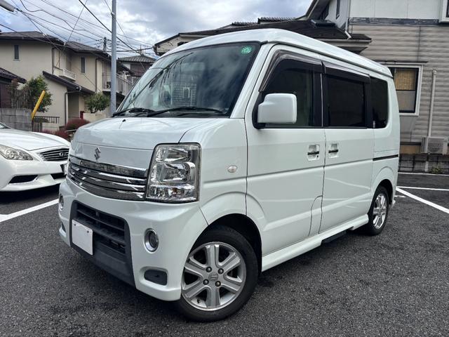 エブリイワゴン(スズキ) PZターボスペシャル 買い取り直販車 後期型 ターボ ハイルーフ ナビTV バックモニター 両側電動スライドドア オートステップ ETC 革調シートカバー スペヤーキー HIDライト 禁煙車 フォグ 中古車画像