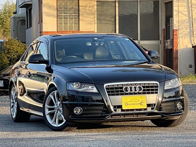 アウディ Ａ４ １．８ＴＦＳＩ　ハーフレザーシート　パドルシフト　バックモニター　ＴＶ　ＥＴＣ　ＤＶＤ　ＣＤ　車検整備付