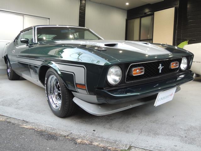 フォード マスタングマッハ１ スポーツルーフｍａｃｈ１ ３５１ｃｊ マグナム５００ホイールｂｆラジアル新品使用 ホッケーストライプ 車検整備 純正クーラーの中古車 車体価格499万円 1973 昭和48 年式 走行走不明キロ 車体色グリーンｉｉ 東京都練馬区東大泉２ ２６