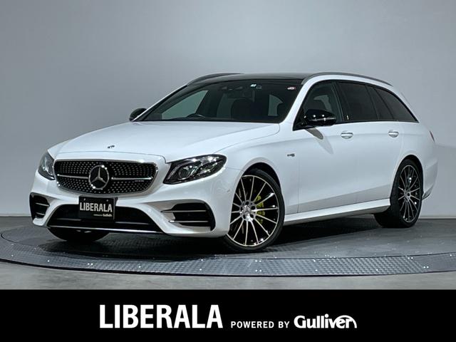 メルセデスＡＭＧ Ｅ４３　４マチック　ステーションワゴン　パドルシフト／３６０°カメラ／パノラマサンルーフ／ＡＭＧライドコントロールサスペンション／ダイナミックセレクト／パフュームアトマイザー／ブラウンレザーシート／Ｂｕｒｍｅｓｔｅｒ／イエローキャリパー