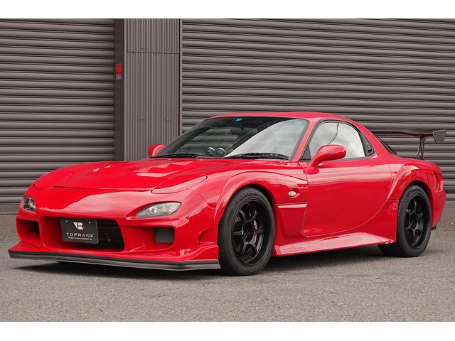 マツダ ＲＸ－７ タイプＲＢ　Ｓパッケージ　マツダスピードタイプ１５ワイドフェンダー＆サイドスカート　新品フジツボレガリスＲマフラー　アドバンレーシング１７ＡＷ　ＨＫＳ車高調＆エアクリ　ＲＥ雨宮ボンネット＆リアデフューザー＆ＧＴウィング