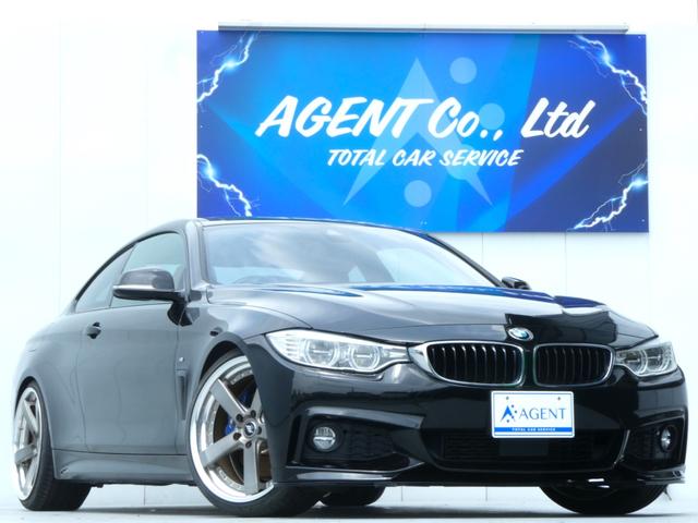 ４２０ｉクーペ　Ｍスポーツ　ＷＯＲＫ２０インチホイール／ＲＥＭＵＳマフラー／ＸＹＺ車高調／ＭパフォーマンスキャリパーＡＡＣ／フロントスポイラー／赤革