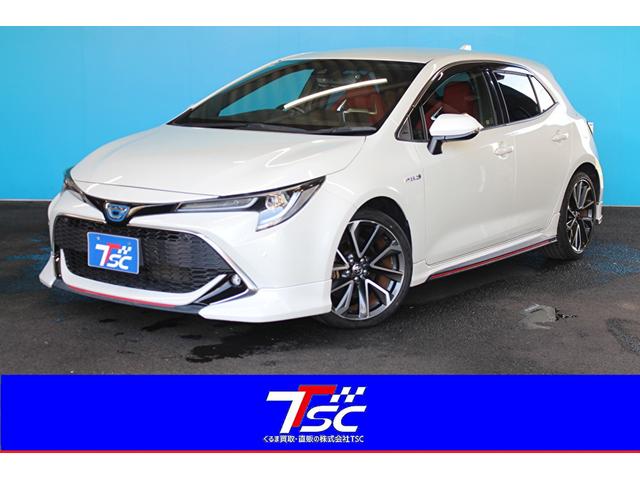 カローラスポーツ(トヨタ) ハイブリッドＧ　Ｚ　禁煙車／ＴＲＤエアロ／セーフティセンス／赤革コンビシート／シートヒーター／純正９インチナビ／バックカメラ／フルセグ／レーダークルーズコントロール／コーナーセンサー／ＢＳＭ／ブルートゥース接続／ＥＴＣ 中古車画像