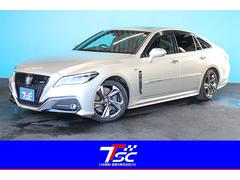 クラウンハイブリッド RSアドバンス 禁煙車/サンルーフ/全周囲カメラ/セーフティパッケージ/ステアリングヒーター/シートメモリー/パドルシフト/3眼LED/BSM/衝突軽減/クリアランソナー/レーダークルーズコントロール/革/ドラレコ 中古車画像