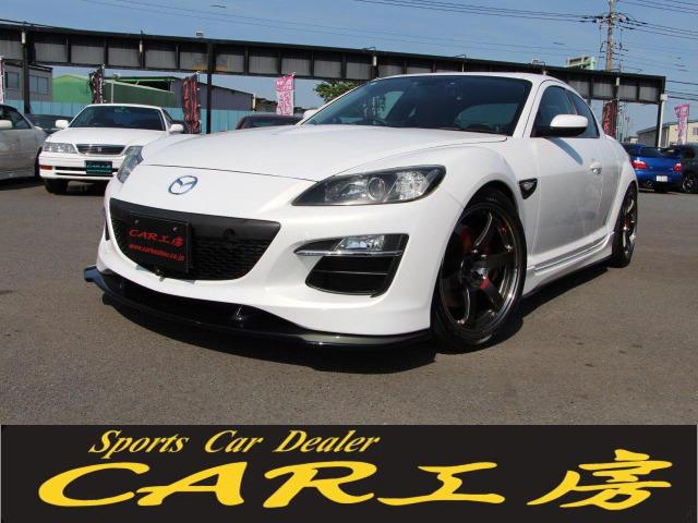 ＲＸ－８ スピリットＲ　純正レカロシート／ＴＥ３７アルミ／ＲＥ雨宮ＥＣＵ　スポーツキャタライザー　プラグコード／パンスピード車高調　前後ブレーキローター　パット　メッシュホース　オートエグゼフロントスポイラー　タワーバー