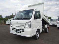 キャリイトラック  新明和製強化ダンプ・4WD・5MT・あおり250mm・電動油圧・強化ヒンジ・脱落防止ピン・前壁プロテクター式鳥居・土砂禁・強化リアサス・リアパーキングセンサー・オートライト・キーレス・助手席エアB 中古車画像