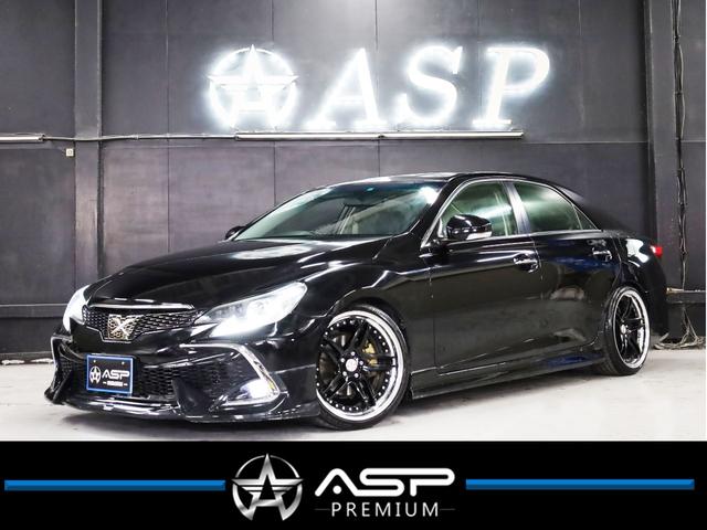 マークＸ(トヨタ) ２５０Ｇ　リラックスセレクション　ＲＤＳ仕様　ＢＲＡＳＨ１９インチＡＷ　新品フルタップDampers　フルエアロ　Aftermarketマフラー　純正ＳＤナビ　地デジＴＶ　バックカメラ　スマートキー　黒革調シートカバー 中古車画像