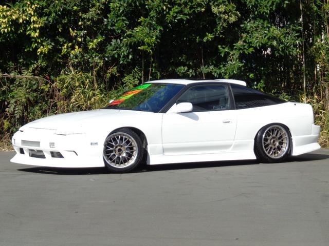 日産 １８０ＳＸ タイプＸ　Ｓ１５タービンＺ３２エアフロ４８０ＩｊハイカムヘッドＧＫFrontインタークーラーオイルクーラー銅３層ラジエターＧＰDampersＰテン強化タイロッドナックル１７ＡＷ強化クラッチ機械式ＬＳＤブリッドブースト水温計