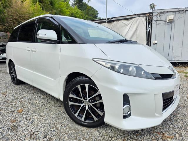 エスティマ(トヨタ) アエラス　後期　車検令和９年１１月　純正ＳＤナビ　ＣＤ　ＤＶＤ　地デジ 中古車画像