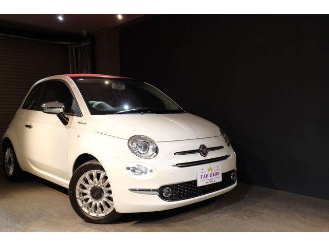 ５００Ｃ ツインエア　ドルチェヴィータ　右ハンドル　４人乗り　レッドソフトトップ　１５インチＡＷ　５速デュアロジック　純正ディスプレイオーディオ　ステアリングスイッチ　ＥＴＣ（1枚目）