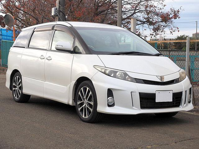 エスティマ(トヨタ) アエラス　◆中後期型◆両側パワースライド◆ナビ◆ＴＶ◆Ｂｌｕｅｔｏｏｔｈオーディオ◆後席フリップダウンモニター◆リアカメラ◆ＥＴＣ◆エアロパーツ◆１８インチアルミホイール◆ＨＩＤ◆クルーズコントロール◆スマキー 中古車画像