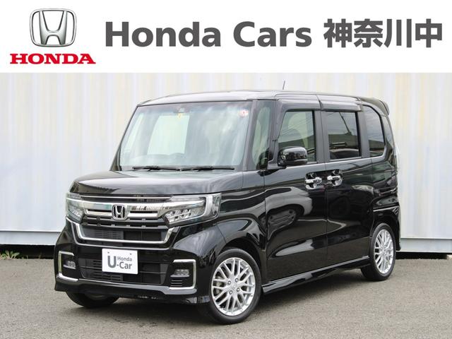 ホンダ Ｎ－ＢＯＸカスタム Ｌターボ　ＨｏｎｄａＳＥＮＳＩＮＧ　純正ナビ　カーテンエアバッグ　プラズマクラスター搭載エアコン　シートヒーター　両側電動　ＵＶ／ＩＲカットガラス　急速充電ＵＳＢ　前後ドラレコ　パドルシフト　１５インチアルミ