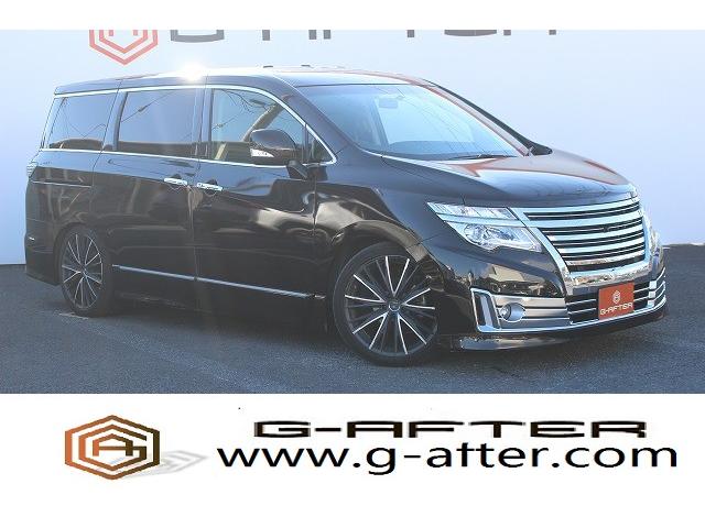 日産 エルグランド ライダー　黒本革シート　中期型　Aftermarketナビ