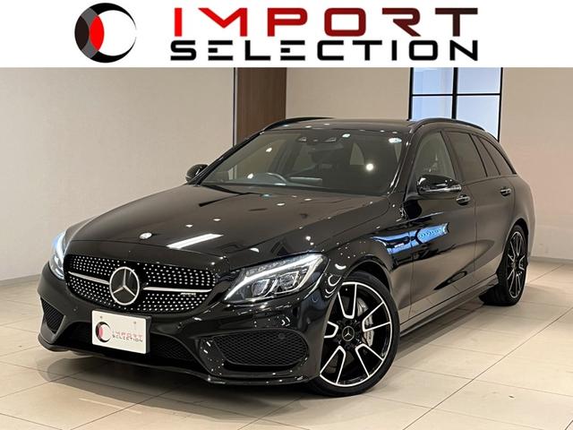 メルセデスＡＭＧ Ｃ４３　４マチック　ステーションワゴン　ワンオーナー　黒革シート　ヘッドアップディスプレイ　ブルメスター　パワーバックドア　シートヒーター　パワーシート　ブラインドスポットモニター　バックカメラ　Ｗエアコン　Ｂｌｕｅｔｏｏｔｈオーディオ