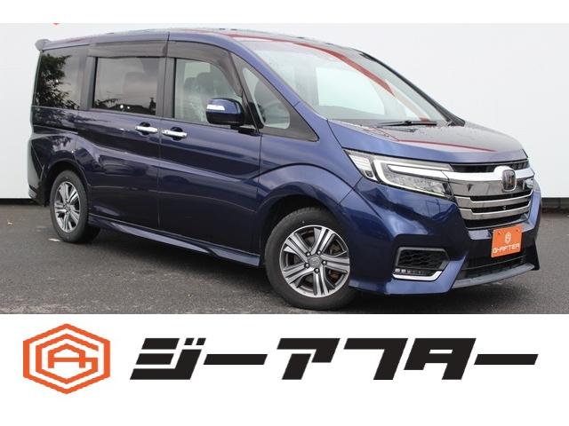 ステップワゴンスパーダ ｅ：ＨＥＶスパーダ　Ｇ・ＥＸ　ホンダセンシング　社外ナビ／地デジ／バックカメラ／両側電動／デジタルインナーミラー／衝突軽減／レーダークルーズ／ハーフレザーシート／（1枚目）