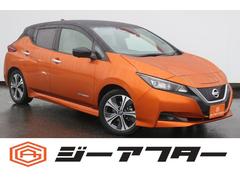 リーフ X Vセレクション ワンオーナー ツートンルーフ 純正9型ナビ フルセグ オプションボディカラー アラウンドビューモニター プロパイロット 前席シートヒーター ステアリングヒーター 純正17インチAW LEDヘッドランプ 中古車画像