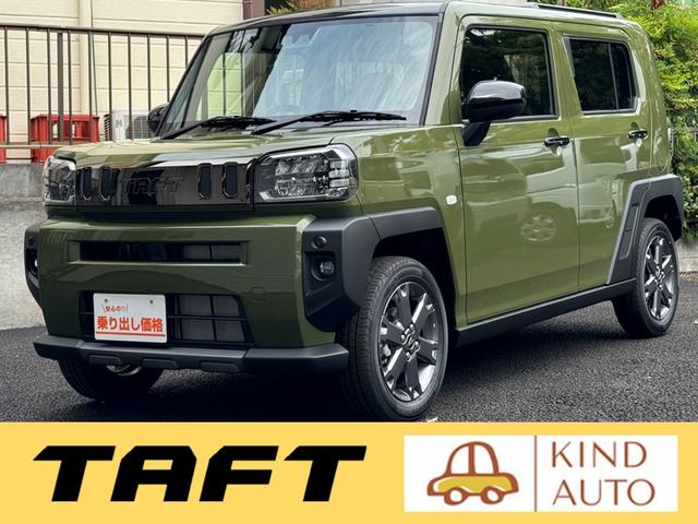 タフト Ｇ　ダーククロムベンチャー　届出済未使用車　ガラスルーフ　スマートアシスト　アダプティブクルーズコントロール　禁煙車　シートヒーター　コーナーセンサー　レーンキープ　スマートキー　ＬＥＤヘッド／フォグ　オートマチックハイビーム（1枚目）