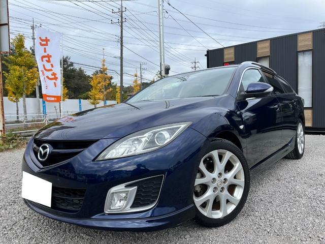 アテンザスポーツワゴン(マツダ) ２５Ｚ　６速ＭＴ／１オーナーフルノーマル／サンルーフＥＴＣスマートキー　オートクルーズコントロール　アルミホイール　ＨＩＤ　　パワーシート　スマートキー　電動格納ミラー　ＭＴ　盗難防止システム　衝突安全ボディ 中古車画像