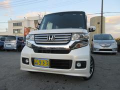 N-BOXカスタム G・ターボAパッケージ 雹害 CTBA ブレーキサポート メモリナビ BluetoothフルセグTV バックカメラ ETC 両側電動スライドドア 純正15インチアルミホイール HIDオートヘッドライト フォグライト 中古車画像