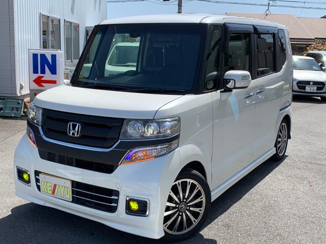 G ターボSSパッケージ 禁煙 ターボ レーダーブレーキ 両側自動 エンジンスターター ハーフレザー ウッドハン HID イエローフォグ ETC ドラレコ ディスプレイオーディオ ブルートゥース AUX USB シートヒーター(1枚目)