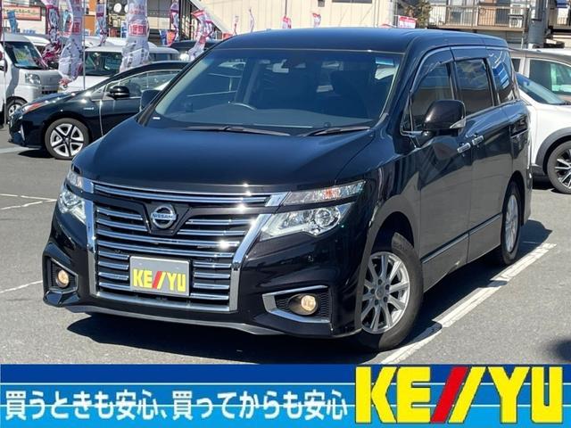 日産 エルグランド ２５０ハイウェイスターＳ衝突軽減【４９，０４０ｋｍ　７人乗】　【禁煙車１オーナー】【Ｂｌｕｅｔｏｏｔｈオーディオ対応ＳＤナビ●フリップダウンＭ●全方位カメラ　Ｂカメラ