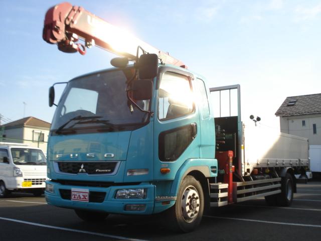 三菱 ファイター 積載４ ７ｔ 増トン ユニック３段クレーンｍｌ警報型 ２ ９ｔ吊り前方格納 ラジコン アルミアオリ三方開 フルセグｔｖナビ 応談 令和元年 19年 埼玉県 中古車 価格 Com