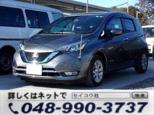 日産 ノート ｅ－パワー　メダリスト　１年保証付　衝突軽減ブレーキ　ナビ　ＤＶＤ　Ｂｌｕｅｔｏｏｔｈ　ＴＶ　アラウンドビューモニター　バックカメラ　ＥＴＣ　インテリミラー　車線逸脱防止　追従クルコン　ドラレコ　前後ソナー　ＬＥＤライト