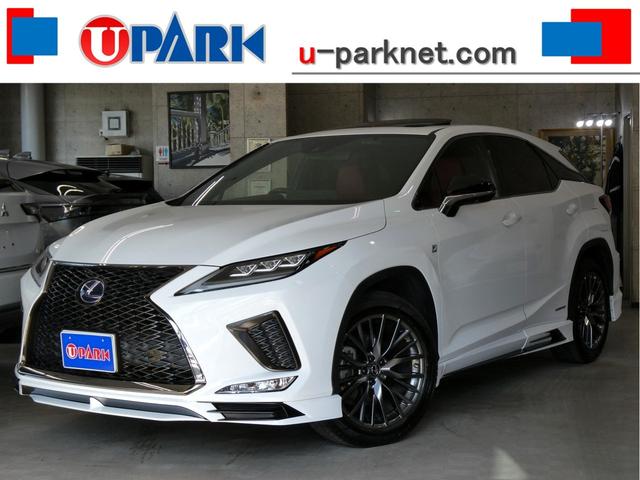RX(レクサス) RX450h Fスポーツ 後期・赤革エアシート・SR・TRDフルエアロ/マフラー・純正タッチパネルナビ・フルセグ・S/Bカメラ・3眼LEDヘッド・パワーバックドア・純正20AW・HUD・カープレイ・オートHIビーム・ETC 中古車画像