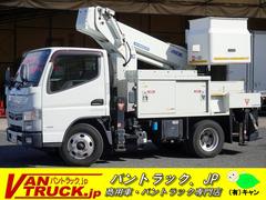 三菱ふそう　キャンター　高所作業車　アイチ製ＳＢ１０Ａ　最大地上高９．７ｍ　通信工事