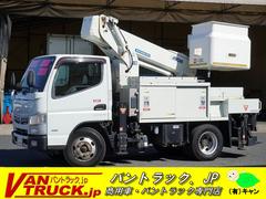 三菱ふそう　キャンター　高所作業車　アイチ製ＳＢ１０Ａ　最大地上高９．７ｍ　通信工事