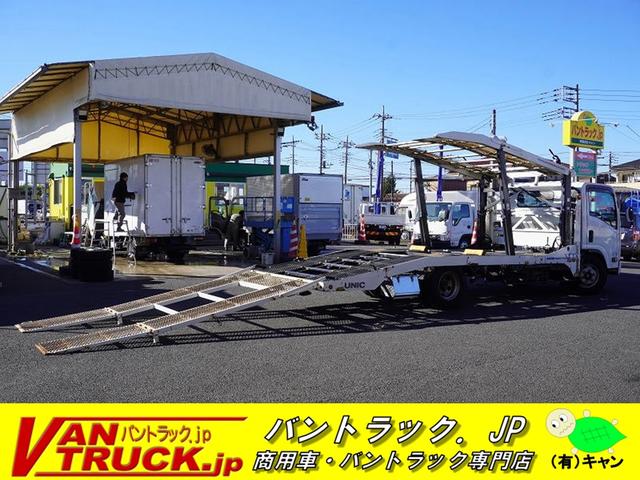 キャリアカー　２台積　ラジコン　ウインチ　３．５トン積　積載３５００ｋｇ　古河ユニック製　左電格ミラー　坂道発進補助　ＥＴＣ　フォグランプ　６速ＭＴ
