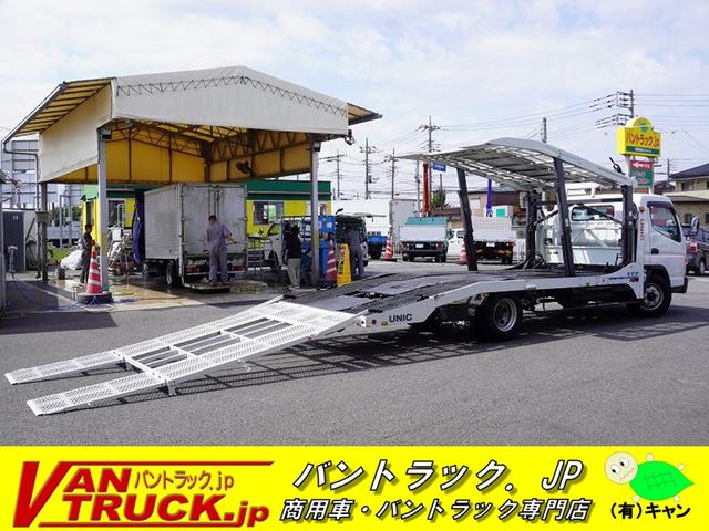 キャリアカー　２台積　３．５トン積　ウインチ　ラジコン　古河ユニック製　積載３５００ｋｇ　油圧リアゲート　ＥＴＣ　左電格ミラー　フォグランプ　５速ＭＴ