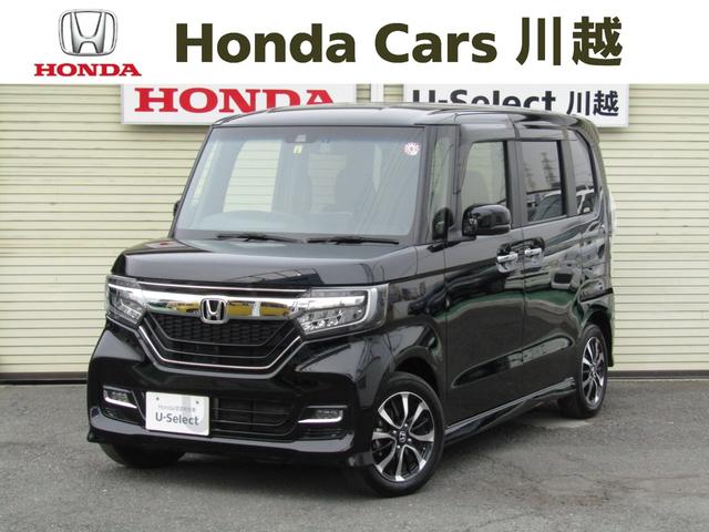 ホンダ Ｎ－ＢＯＸカスタム Ｇ・Ｌホンダセンシング　ワンオーナー禁煙車ギャザズメモリーナビ（ＶＸＭ－１９４ＶＦｉ）ＥＴＣ　アイスト　両電動スライドドア　エマージェンシーブレーキ　ＴＶナビ　１オーナー　メンテナンスノート　スマートキー＆プッシュスタート