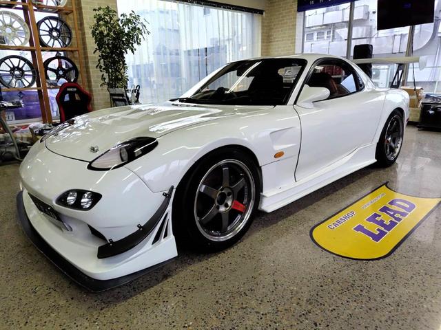 マツダ ＲＸ－７ タイプＲバサーストＸ　７７７台限定車／エンジンサイドポート加工（１４７０００ｋｍ時ＯＨ）／ＧＴＩＩＩ４Ｒタービン／Ｖマウントキット／社外マフラー／ＦコンＶプロ／ＰＡＮ　ＳＰＥＥＤ車高調／ＰＡＮ　ＳＰＥＥＤフルエアロ