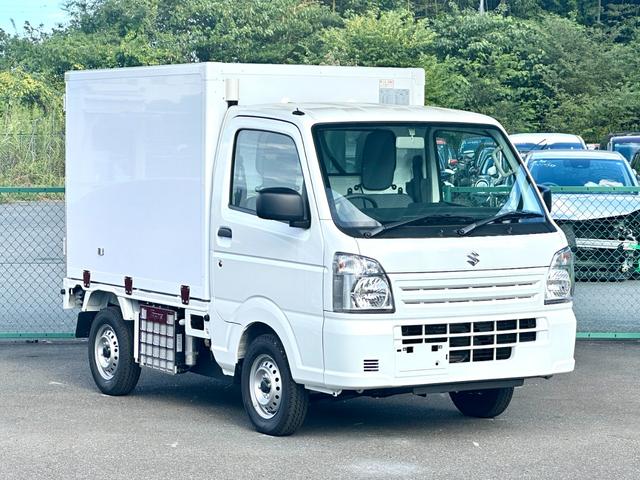 中温冷凍車　－５℃設定　７型キャリイ　４速ＡＴ　東プレ製冷凍機　キーレス　パワーウィンドウ　リヤ障害物センサー　助手席エアバッグ　ＡＢＳ