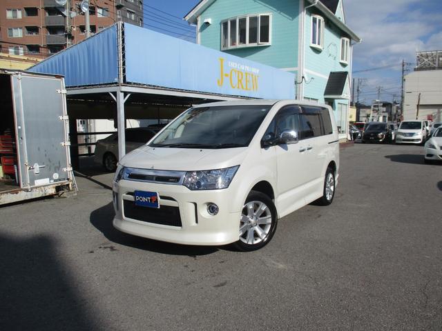 デリカＤ：５(三菱) ローデスト　Ｄ　パワーパッケージ　１１型フルセグメモリーナビ／フリップダウンモニター／バックカメラ／両自動ドア／スマートキー／ＨＩＤ／ＥＴＣ／フルエアロ／１８インチＡＷ／横滑り防止／Ｂｌｕｅｔｏｏｔｈ／ＤＶＤ再生／クルコン 中古車画像