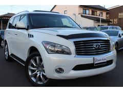 インフィニティ　ＱＸ５６　リアエンターテイメントＰＫＧ　オートチェック最終履歴２０１２．９（３３４８０マイル）　Aftermarketナビ　純正２２インチＡＷ