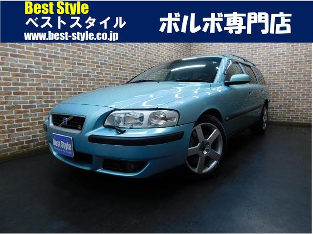 ボルボ Ｖ７０ Ｒ　４ＷＤ　濃紺革　サンルーフ　ナビ　ＤＴＶ　バックカメラ　ＥＴＣ　キセノン　ＣＤ＆ＭＤ　タイミングベルト交換済　禁煙車　整備記録簿　２００４モデル