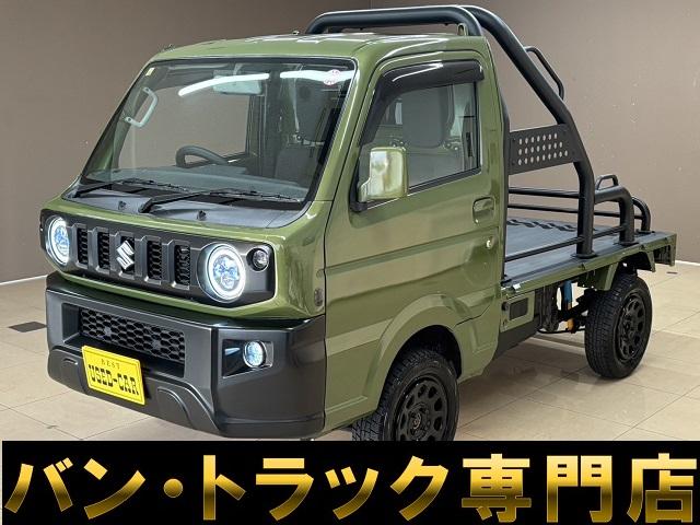 キャリイトラック ＫＸ　ジムキャリィ仕様　４ＷＤ　リフトアップ　リアビルシュタインショック　バハクロスハードロックバーロールゲージ　ヒッチメンバー　ＬＥＤヘッドライト　ＬＥＤフォグランプ　ナビ　地デジ　Ｂｌｕｅｔｏｏｔｈ