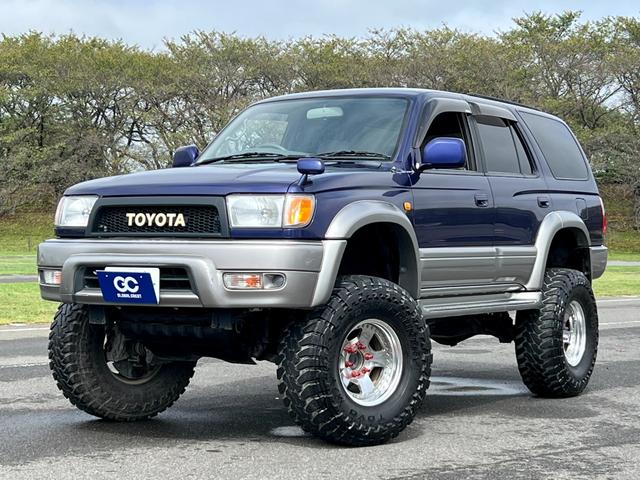 トヨタ ハイラックスサーフ ＳＳＲ－Ｘ　４ＷＤ　２，７００ｃｃ　社外ボディ・足廻リフトアップ　デフダウン済　ＴＯＹＯＴＡグリル　社外１６ＡＷ・ＯＰＥＮＣＯＵＮＴＲＹ　Ｍ／Ｔ　ｃａｒｒｏｚｚｅｒｉａナビ・Ｂカメラ　Ｂｌｕｅｔｏｏｔｈ　キーレス