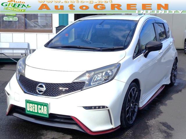 ノート(日産) ニスモ　Ｓ　外ＨＫＳDampers　外ＨＫＳマフラー　外ＳＤナビ地デジＢｌｕｅｔｏｏｔｈオーディオ　ニスモ専用シート　ＬＥＤヘッドライト　ＬＥＤポジションライト　リアスポ　スマートキー　プッシュスターター　ドアバイザー 中古車画像