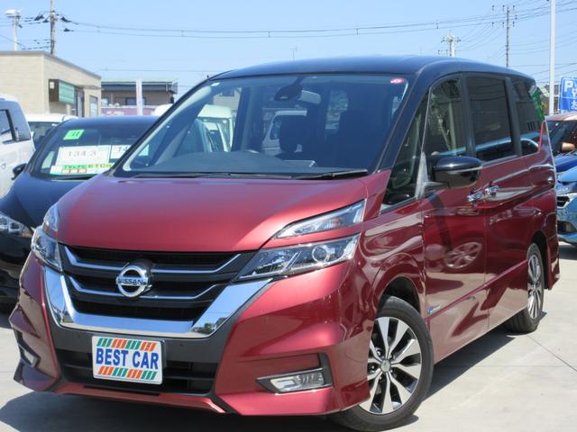 日産 セレナ ハイウェイスターＧ　プロパイロットエディション　禁煙車　後席フリップダウンモニター　フルセグ純正９インチナビＴＶ　Ｂｌｕｅｔｏｏｔｈオーディオ　ブルーレイ再生　バックカメラ　両側電動ドア　ＥＴＣ　シートヒーター　スマートキー２本　ＬＥＤヘッドライト