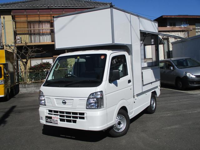 移動販売車キッチンカー 自立分離式シェルBOX 2槽シンク 給排水100L 作業台 カウンター 外部電源入力 横スカート