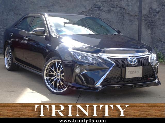 カムリ(トヨタ) ハイブリッド Gパッケージ 新品スピンドルグリル仕様エアロ/新品ファイバースモール&シーケンシャルウィンカー仕様ヘッドライト/新品20インチホイール&タイヤ/純正ナビTV/ETC/バックカメラ/Bluetoothオーディオ 中古車画像