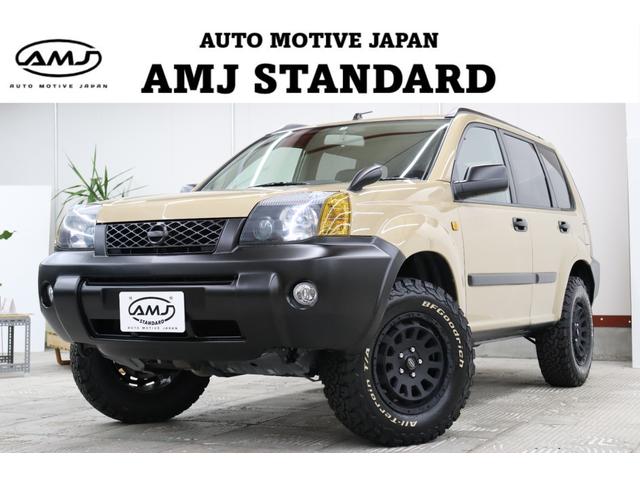 エクストレイル(日産) Ｘｔｔ　ＡＭＪオリジナル　ネオクラシックスタイル　ＡＭＪオリジナル千鳥柄シートカバー　ヴィンテージ・ウッド・ステアリング　オールペイント　リフトアップ 中古車画像