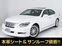 レクサス　ＬＳ　ＬＳ６００ｈ　バージョンＵ　Ｉパッケージ　（禁煙車）（マルチフォルケッタ２０アルミ）（サンルーフ）（エアサスコントローラー）（フルエアロ）（ローダウン）（パワートランク）（黒革）（プリクラ）（レーダークルーズ）（冷暖房シート）（ＨＤＤナビ）