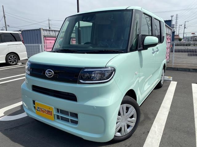 タント Ｘ　届出済未使用車　ＡＵＴＯエアコン　スマートキー＆プッシュスタート　電動格納ドアミラー　ＡＵＴＯライト　禁煙　オートハイビーム　ＬＥＤライト　セキュリティーアラーム　シートヒーター　横滑り防止（1枚目）