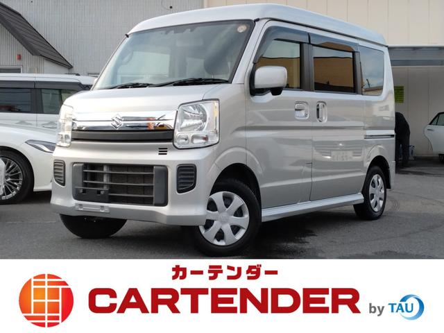 エブリイワゴン JPターボ 12ヶ月距離無制限保証 Bluetoothオーディオ DVD再生 運転席シートヒーター 両側スライドドア USB入力端子 オートライト スペアキー クリアランスソナー プッシュスタート(1枚目)